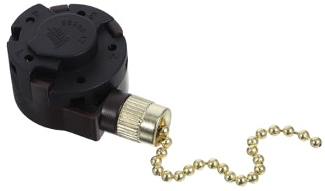 Didiseaon Interrupteur à Chaîne Tira Pull Cord pour Ventilateur de Plafond Remplacement et Commande Flexible par Tirage Compatible avec Ventilateurs et Lampes Murales