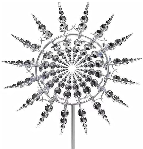 Windara - Mulino a vento cinetico per giardino e terrazza, resistente alle intemperie, girevole, stabile e ipnotizzante, bello