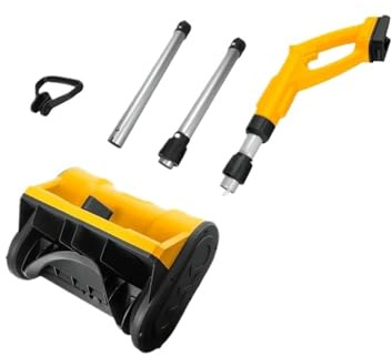 Pala barredora de nieve inalámbrica para patios y calles, compatible con batería de 20 V, eficiente y ligera, fácil de usar para quitar la nieve