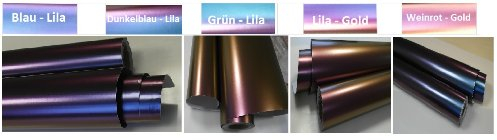 Könighaus (11,18€/m2) Chameleon Grün Wird zu Lila Folie 200 x 152 cm blasenfrei mit Anleitung (Autofolie)