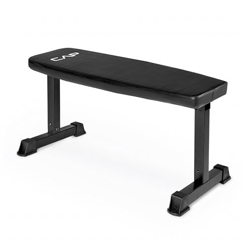 Cap Barbell FM-703B Banco de Pesas Plano, Color Negro, Unisex Adulto