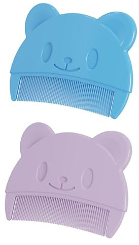 EIHI 2 Stück Baby Kamm Für Milchschorf,Baby Bürste, Babybürste, Neugeborene Haarkamm, Baby Haarbürste Mit Weichen Zähnchen, Kamm Gegen Milchschorf Baby Kind, Haarbürste Baby(Lila Blau)