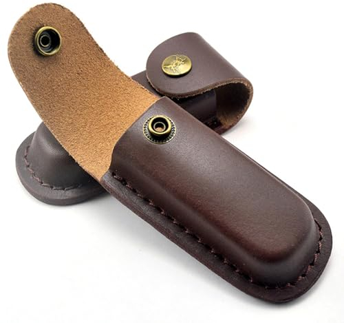 Étui en Cuir pour Couteau Pliant - Gaine Porte-Cuir Sac Fourreau pour Couteaux de l'Armée Suisse et Tactiques Pliables
