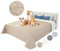 GYURO 100% wasserdichte Hundedecke-Beidseitig verfügbar und weich Hundematte für großeund kleine Hunde,Schutz für Sofa & Bett& Auto - in der Waschmaschine waschbar (Khaki, 137 * 208CM)