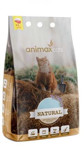 Klumpstreu für Katzen aus Stroh 8 L - Katzenstreu Klumpend - Staubfrei und Duft von Lavendel - 100% Natürliche von SEPIR