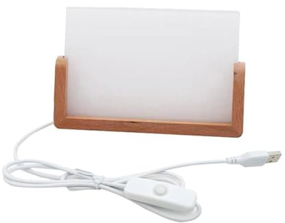 Morain Cadre photo en acrylique par sublimation avec lumière LED et support en bois pour presse à chaud