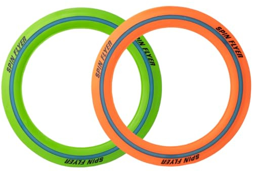 Elite Sport Ring Flyer Frisbees – 2-Pack | Lightweight Soft Grip Flying Discs for Outdoor Play | High-Performance Sport Rings for Kids & Adults | Garden, Beach & Park Fun