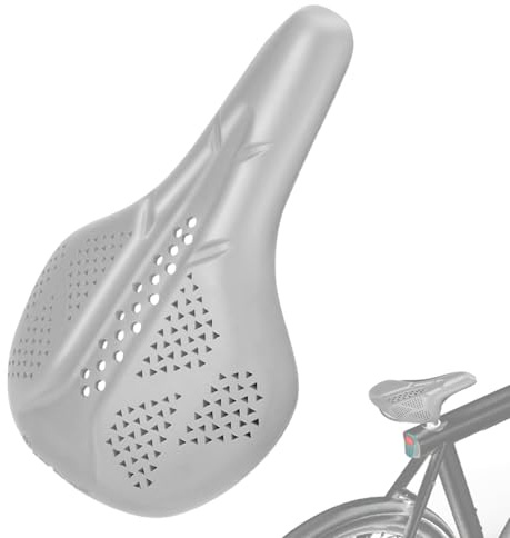 Tuxxjzm Coussin de siège de vélo élastique Respirant – Coussin rembourré Extra Confortable entièrement enveloppé pour Femme et