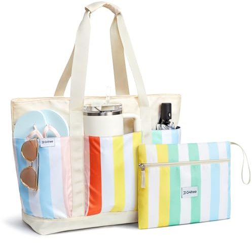 G4Free Beach Bag, Waterproof Beach Tote Pool Bags for Women