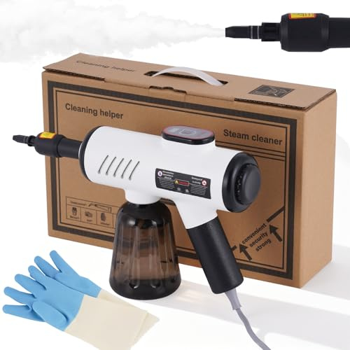 BAOSHISHAN Limpiador a vapor portátil, 3 velocidades, 3 bar, 600 ml, 1200 W, limpieza a vapor para toda la casa y el coche