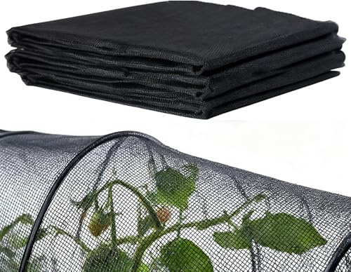 Red Pajaros Proteccion, Red de Jardín de Protacción de Planta, Malla Estrecha y Estable, Malla Anti-Pájaros de Protección de Frutas, Plantas, Verduras Jardín Negra (6 * 2.4M)