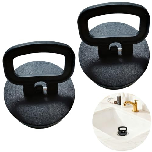 2 Pack Silicone Sink Bath Plug with Handle, Basin Plug for Wash Basin Pedestal, Bath Plug Replacement Bath Drainer Stopper for Bathroom Kitchen, 42-45mm Drain Hole