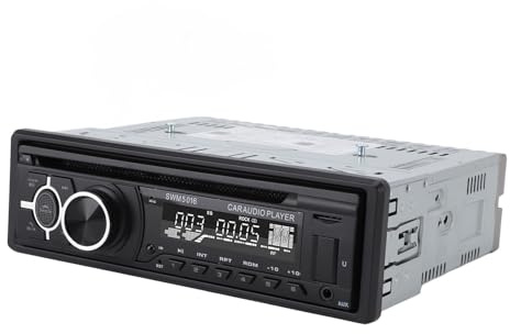 HUSHUI Reproductor de DVD para Automóvil, Receptor de Radio FM MP3 MP4 USB con Control Remoto, para Automóviles, Camiones, Vehículos Recreativos, 12 V, 24 V