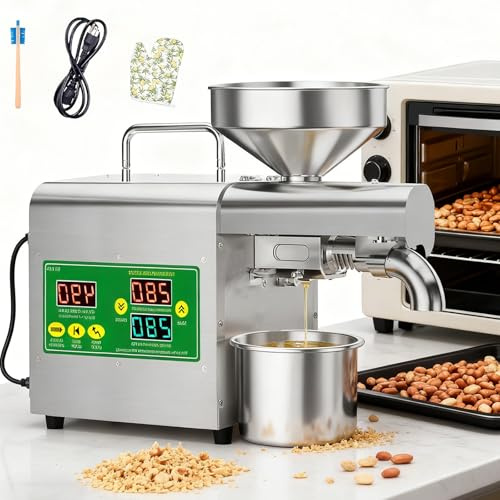 Macchina automatica della pressa dell'olio per uso domestico e commerciale, tecnologia di stampa a caldo e a freddo, estrattore di olio elettrico in acciaio inossidabile per vari semi