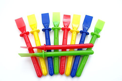 a2bsales 10 x Glue Spreaders - Plastic Kids Pva Paste Adhesive Spatula - Craft Accessory