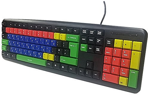 Wishtrac School Infant Upper Case and Lower Case, Coloured Keys Keyboard for children