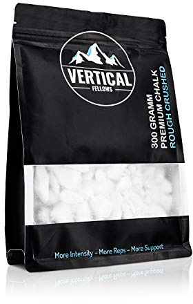 VERTICAL FELLOWS Dermatest très bonne craie grossière 300 g - Craie d'escalade, magnésie, craie d'escalade pour escalade, boulder (Crushed, 300 g)
