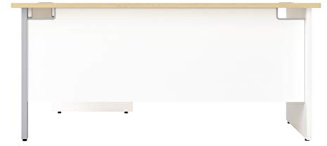 Office Hippo Panel Desk with 2 Mobile Storage Including Filing Drawer, A4, Foolscap, Engineered Wood, Beech, 120 x 80 x 73 cm