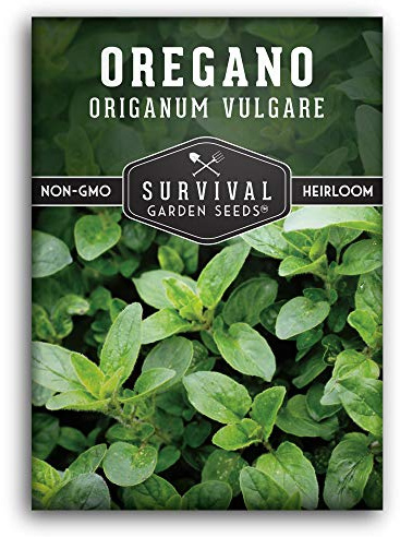 Oregano Seeds for Planting - Origanum Vulgare Culinary Herb for Italian Dishes - Grow Indoors or Outdoors for Fresh Flavor and Pollinators - Heirloom, Non-GMO - Survival Garden Seeds (1 Pack)