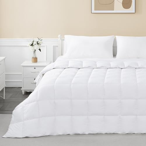 sunflower King Duvet Insert Comforter Down Alternative Filling Cotton Shell All Season Hypoallergenic Warm Breathable Noiseless Machine Washable 88x104with Corner Taps