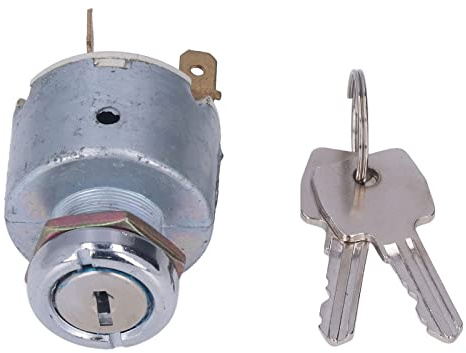 Interruttore a Chiave di Accensione Interruttore di Avviamento Universale a 3 Terminali a 3 Posizioni Cilindro di Blocco Dell'accensione con Chiave da 2 Pezzi per Trattore per Auto DC 12V