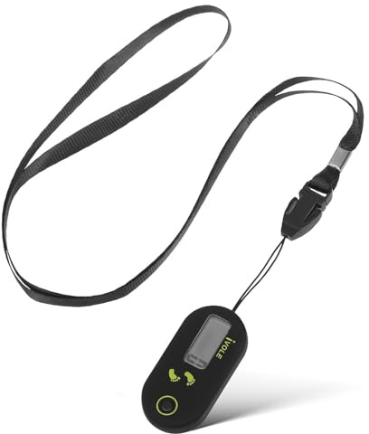 Kisangel Clip on Step Counter for Walking, Mini 3D Pedometer, Digital Counter Sports Step Tracker E Clips Pedometers for Women Seniors Pocket Tools