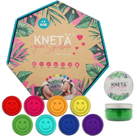 KNETÄ Dosen Knet Set I Für Kinder ab 1 Jahr I I Vegan I Unbedenklich (8er Set)