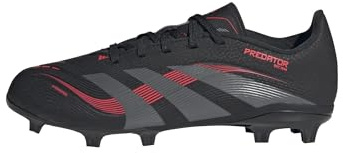 Adidas Unisex Kinder Predator League Firm Ground/Multi Ground Football Boots Kids, Core Black/Grey Four/Lucid Red, 33 1/2 EU