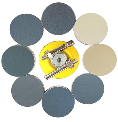 Wanmutrun 50mm Discos de Lija Impermeable 100 piezas Grano 400 600 800 1000 1200 1500 2000 3000 5000 7000 Papel de Lija Carburo de Silicio Adecuado para Pequeñas Máquinas de Pulido