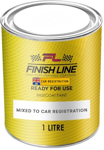 Finish Line Car Paint Mixed By UK Car Registration Scratch Mark Stone Chip Paint Repair Ready for Use 1 Litre