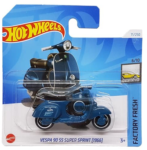 Hot Wheels - Vespa 90 SS Super Sprint [1966] - Factory Fresh 6/10 - HTD23 - Short Card - Motorrad - dunkelblau - Mattel 2024 – 1:64