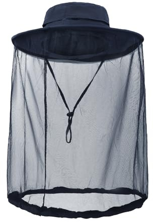 Beekeeping Beekeeper Bee Hat with Veil Mosquito Bug Net hat Head Net Face Protection Outdoor Beekeeping Supplies Dark Blue