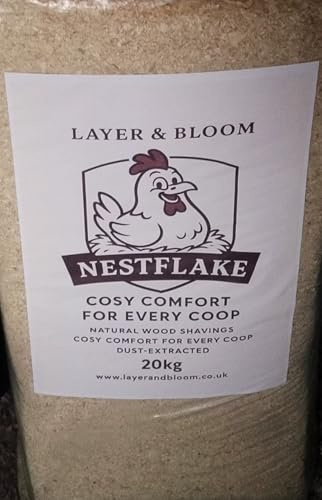20kg NestFlake Natural Wood Shavings Poultry Bedding, Dust-Extracted