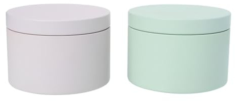 Angoily Contenitori e Multiuso 2 Pezzi per Candele Resistenti Verde in Latta per Creazione di Candele Fai da Te e Confezionamento Dolci Matrimonio