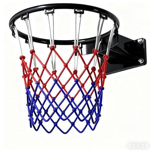 Heavy Duty Adult Standard Size 18 Basketball Hoop ,Goal Wall Mounted Basketball Rim,Double Spring Basketball Hoop Rim & Complete Installation Kit
