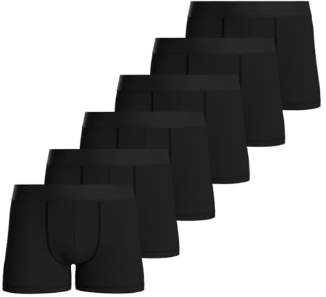 Brandless Collective Mens Boxers - Boxer Shorts Multipack (6, Black, M)