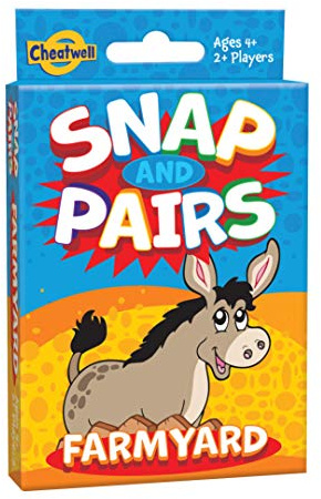 Cheatwell Games Snap + Pairs Farmyard - Card Game - Classic Game Of Snap With A Pairs Memory Game - For Ages 4 And Over