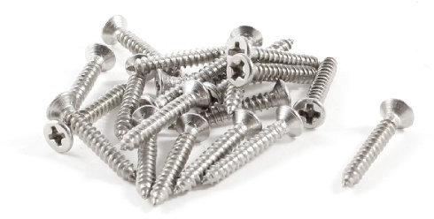 sourcing map 20mm x 3mm Gewindedurchmesser Edelstahl-Kreuzschlitzschraube 20Stk