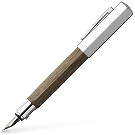 Faber-Castell 147583 - Füllfederhalter Ondoro Räuchereiche, Feder: B, Schaftfarbe: braun