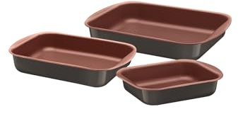Tramontina Non-Stick Roasting Pan Set, Aluminium (Brown and Burnished Bronze)