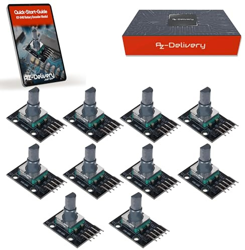 AZDelivery 10 x KY-040 Drehwinkelgeber Drehgeber Rotary Encoder Modul kompatibel mit Arduino inklusive E-Book!