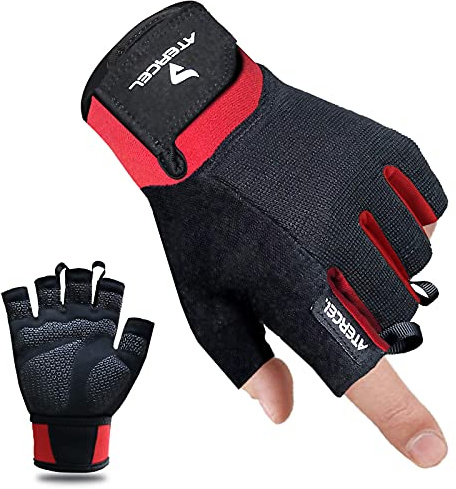 ATERCEL - Guanti Palestra, Ideali per Sollevamento Pesi, Ciclismo, Allenamento, Crossfit, Traspiranti e Aderenti, Guanti da Palestra per Uomo e Donna