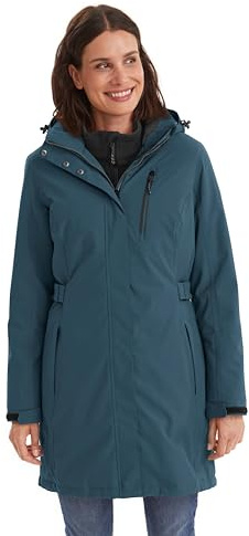 Killtec womens Parka funzionale con cappuccio staccabile con zip - KOW 165 WMN PRK, petrolio, 36, 37726-000