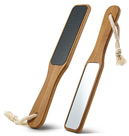 FVION Lime à Pieds en Nano Verre, 2 in 1 Rappe Pieds Pédicure avec Miroir pour Callosités Humide et Sec, Lime Pieds Professionnel Peau Morte Pied, Outil de Rapeuse Pieds