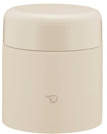ZOJIRUSHI Zojirushi Mahobin Stainless Steel Thermal Soup Jar, Lunch Jar, Seamless 10.1 fl oz (300 ml), Beige, Integrated Lid and Seal, Easy to Clean, 3 Pieces Only Wash SW-KA30-CM