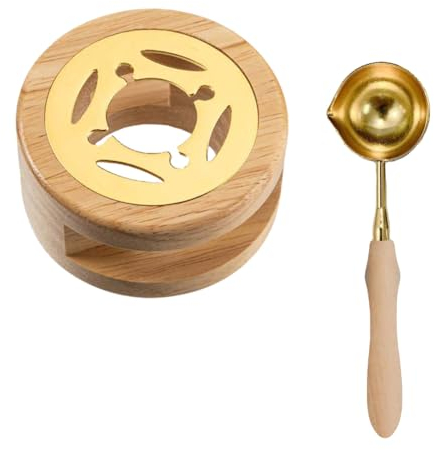 Wachssiegelwärmer, Wachssiegel Stempel, Wachssiegel Stempel Set, Siegelwachs Set, für Versiegeln Von Umschlägen, Hochzeitseinladungen, Geschenkverpackungen, 2 Stück