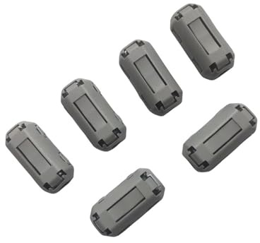 Noise Filter Ferrite Core Ferrite Clamps for Data Cables Inner Diameter 0.5/0.43/0.35/0.28/0.14inch Grey Color 4pcs/Pack (0.14'')