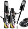 2 Piezas Lápiz de Retoque Negro Brillante, Pluma De Retoque del Coche, 12 ml Rotulador Arañazos Coche, Bolígrafo Reparador Arañazos Coche, para Retoque y Reparación de Pintura