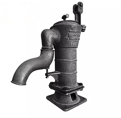 Elitix Schwengelpumpe Handpumpe für den Garten Als Keramiktopf-Dekoration, Antike Pumpe für Springbrunnen Im Freien, Handpumpe mit Krug und Höhenverstellbarem Sockel, Altmodisch