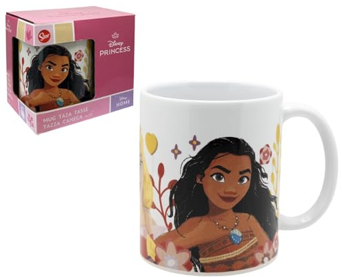 Taza de cerámica Princesas Disney modelo taza cuenco para el desayuno 325 ml para niños